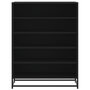 Voir la diapositive 4 : VIDAXL Meuble à chaussures noir 75x38x97,5 cm bois d ingénierie métal