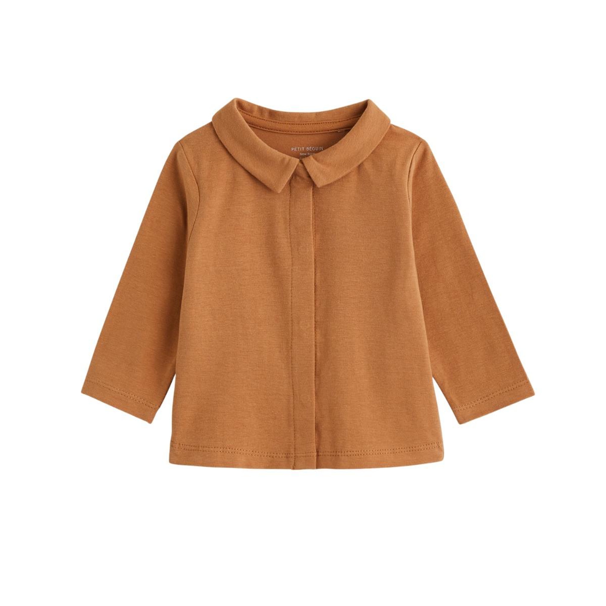 Voir la diapositive 4 : PETIT BEGUIN Ensemble salopette bébé en sherpa et t-shirt caramel