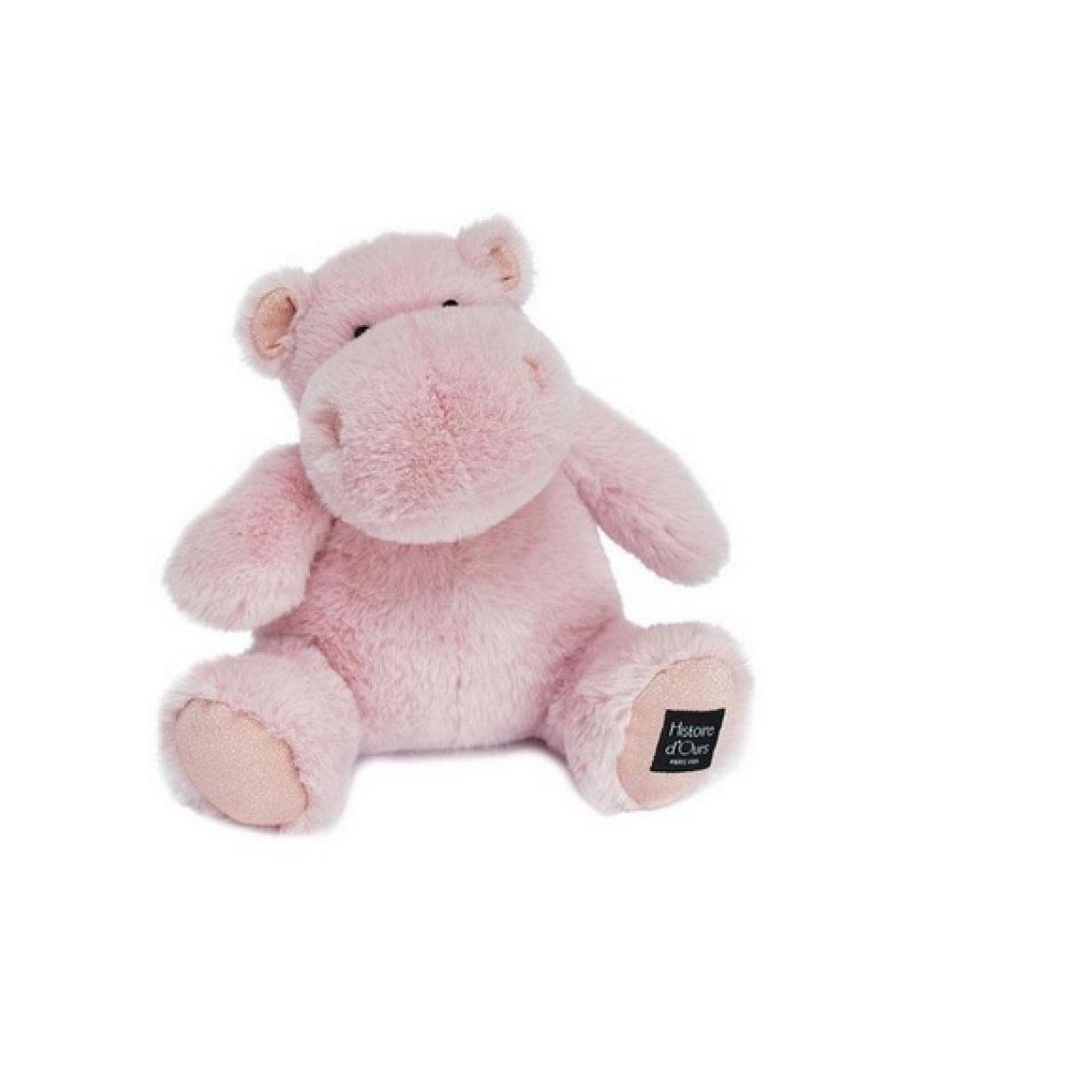 Histoire D'Ours Hip Pie Hippo rose poudre 25cm - HO3096