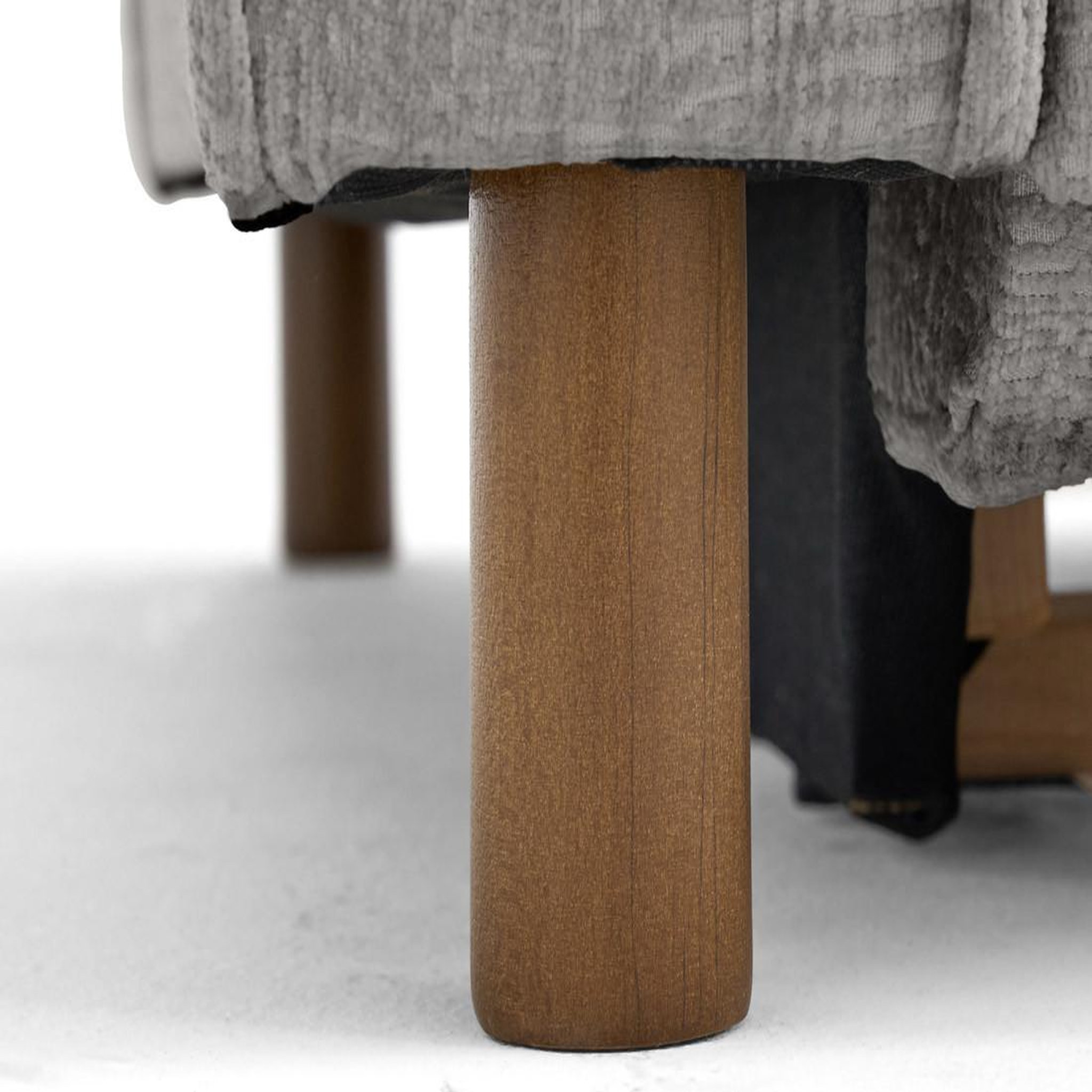 Voir la diapositive 3 : LISA DESIGN Jake - canapé d'angle droit 5 places convertible en tissu velours relief