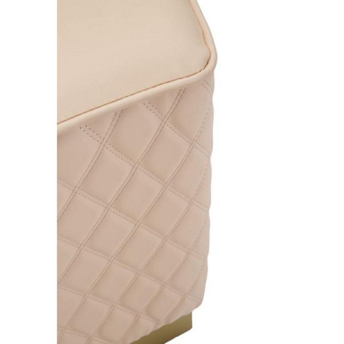 Paris Prix Pouf Matelassé  Sharon  38cm Rose & Or