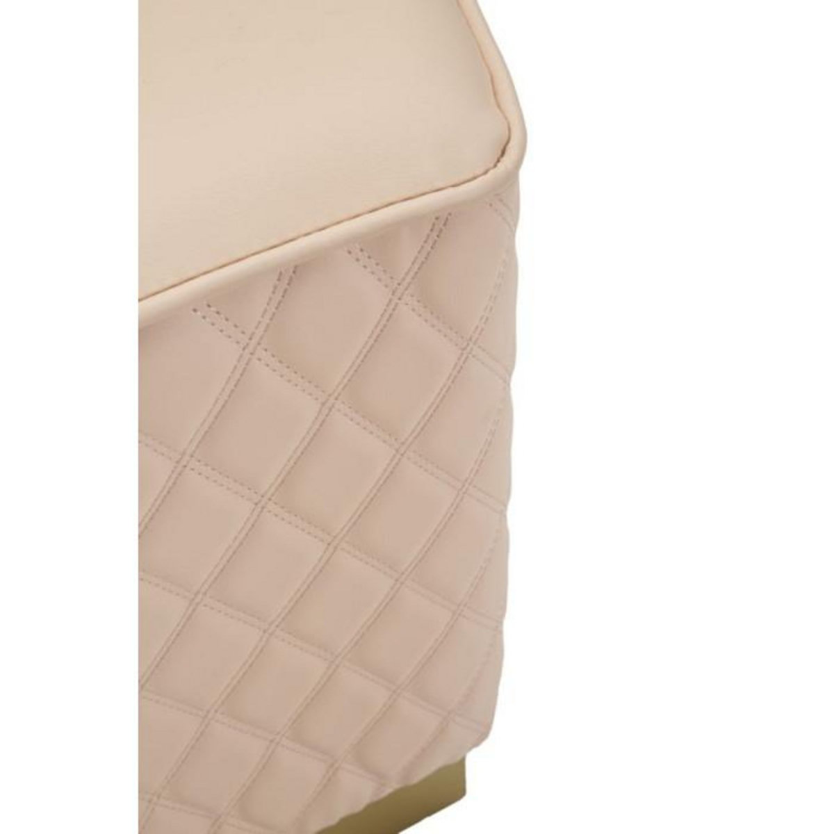 Paris Prix Pouf Matelassé  Sharon  38cm Rose & Or