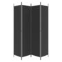 Voir la diapositive 4 : VIDAXL Cloison de separation 4 panneaux Noir 200x220 cm Tissu
