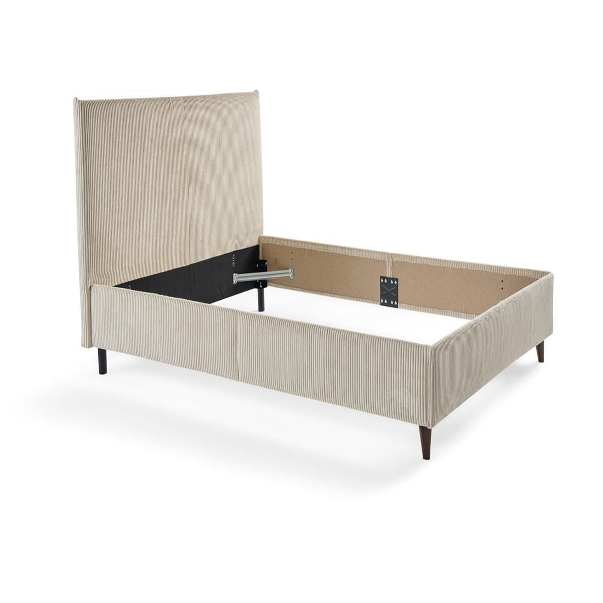 Voir la diapositive 2 : BEST MOBILIER Botticelli - cadre de lit - 160x200 - en velours côtelé