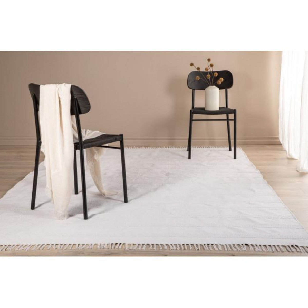 Paris Prix Tapis Déco  Nico  160x230cm Blanc Cassé