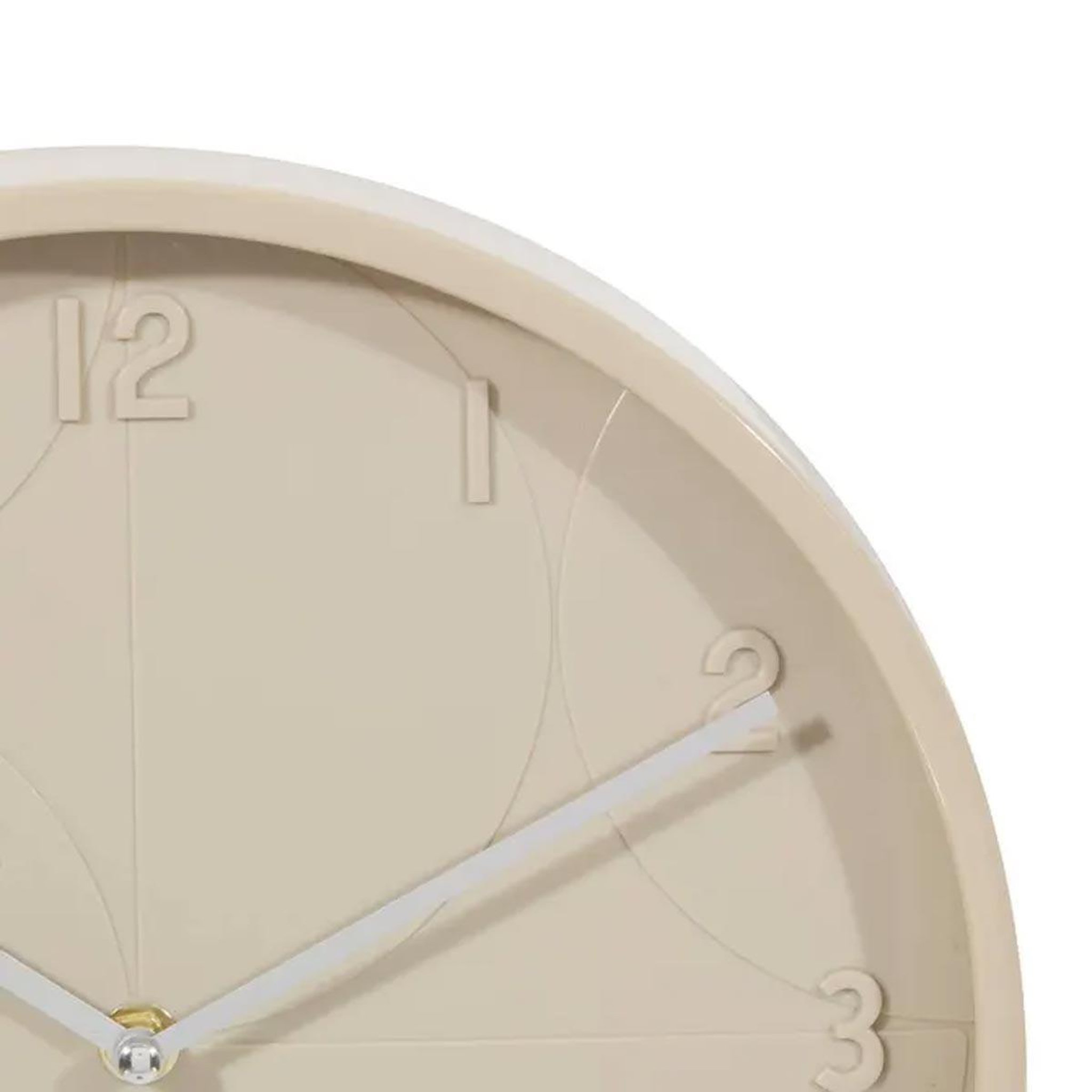 Voir la diapositive 2 : ATMOSPHERA Horloge murale 3d  samy  30cm sable