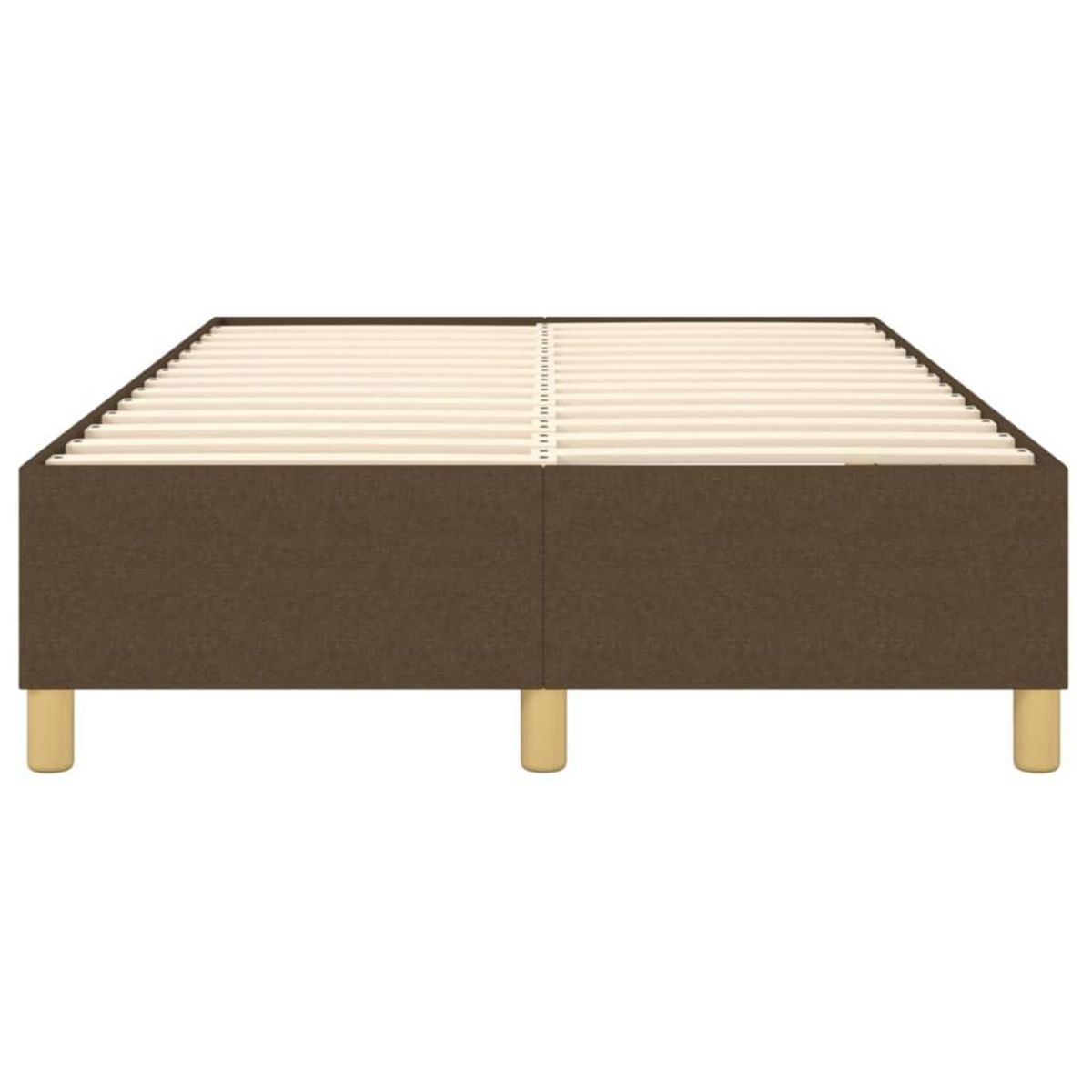 VIDAXL Cadre de lit sans matelas marron fonce 120x200 cm tissu