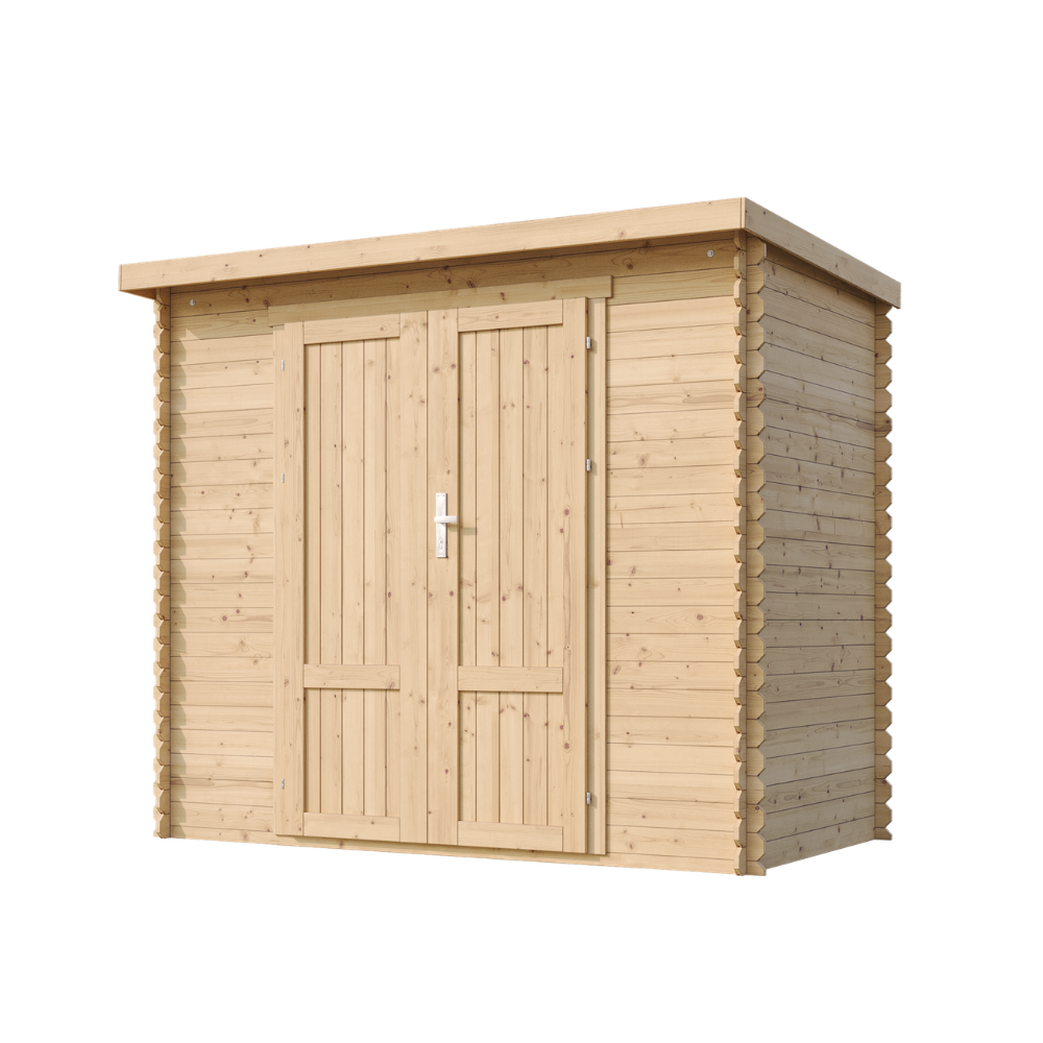 Voir la diapositive 3 : TIMBELA Abri De Jardin En Bois 2,63 m² Sol Imprégné, Portes À Panneaux M310F1+M310G