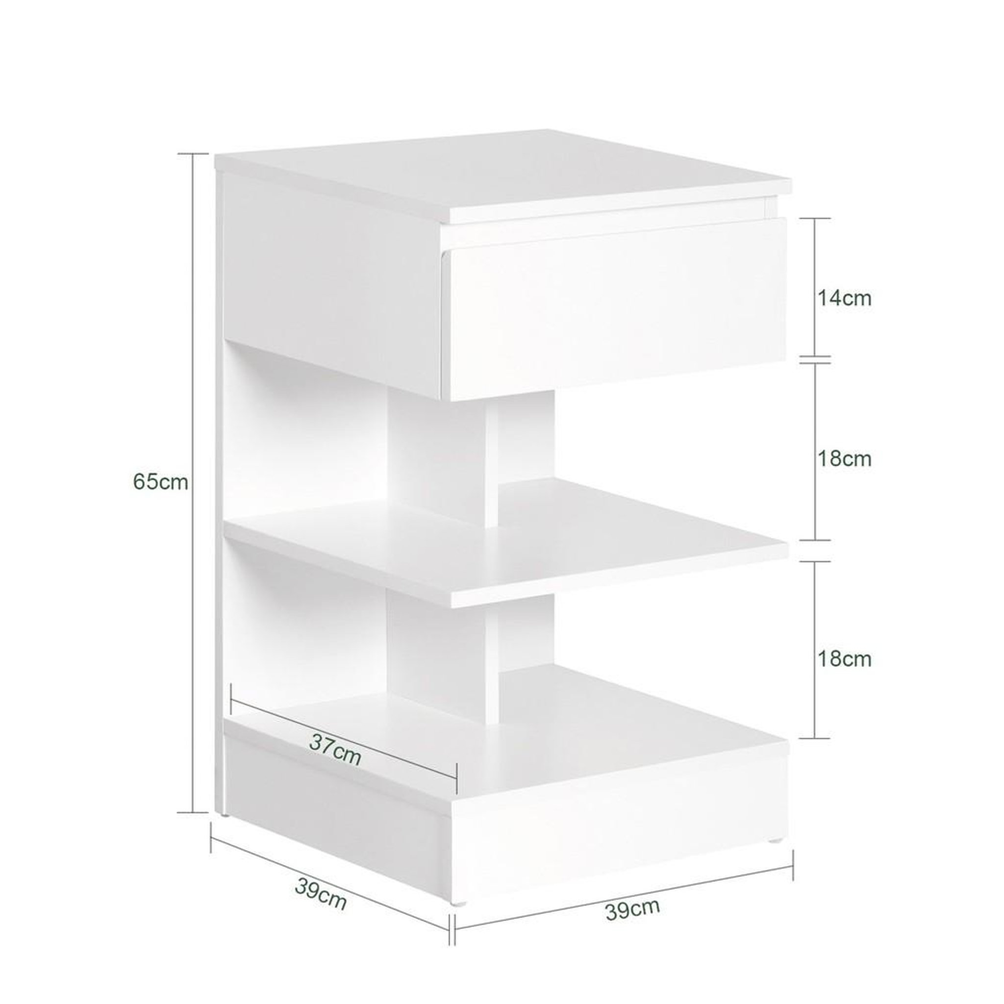 Voir la diapositive 3 : SOBUY SoBuy - Table De Chevet à un tiroir - Moderne - FBT49