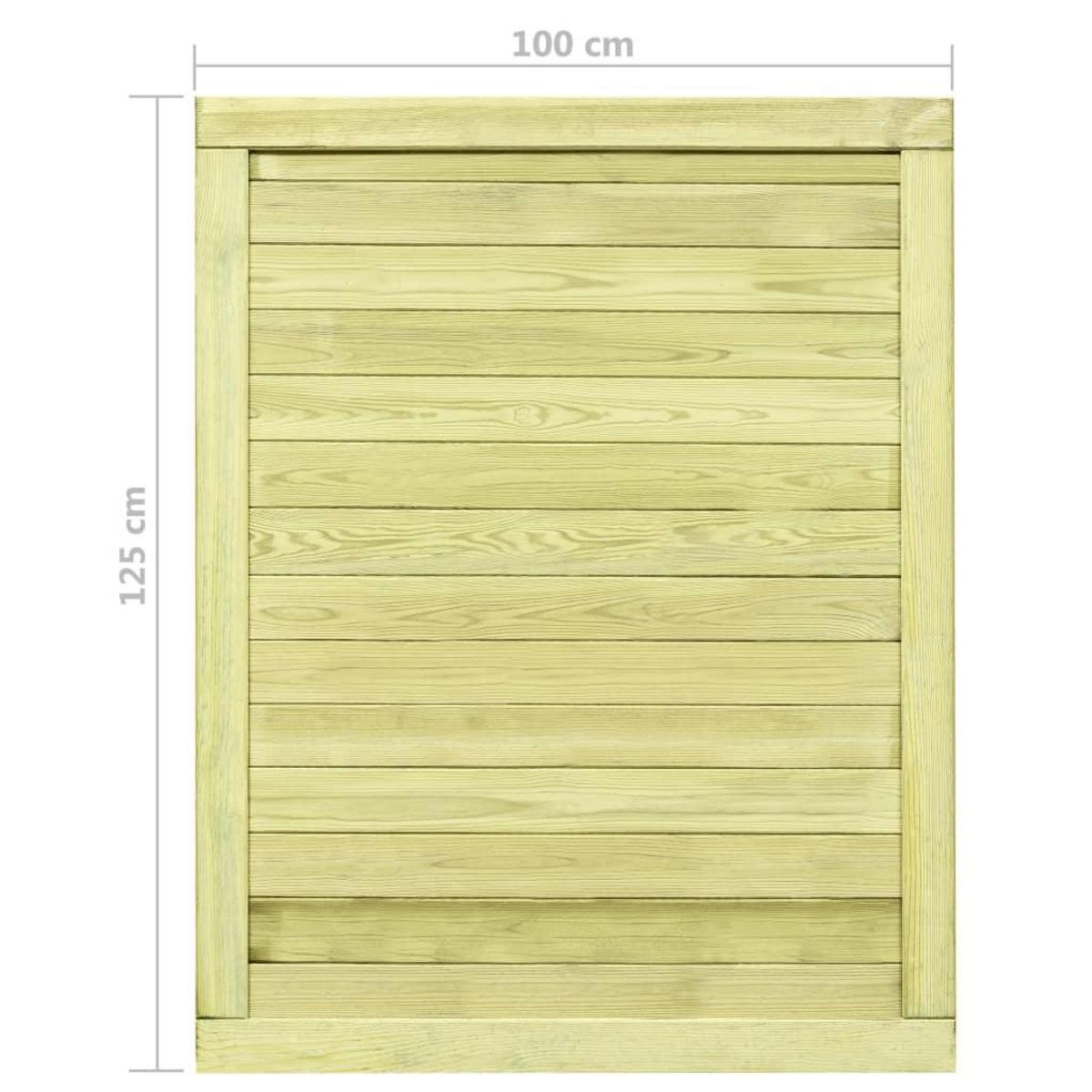 VIDAXL Portail de jardin Bois de pin impregne 125x100 cm