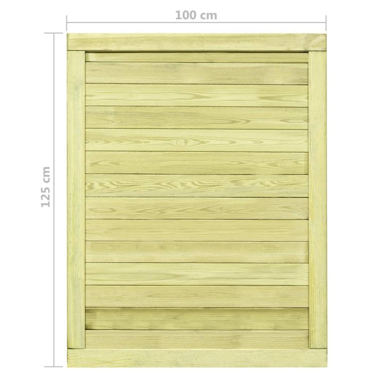 VIDAXL Portail de jardin Bois de pin impregne 125x100 cm