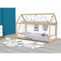 Lit cabane 80x160 sommiers inclus LittleSky by Klups House Blanc