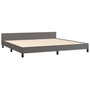Voir la diapositive 5 : VIDAXL Cadre de lit sans matelas gris 200x200 cm similicuir