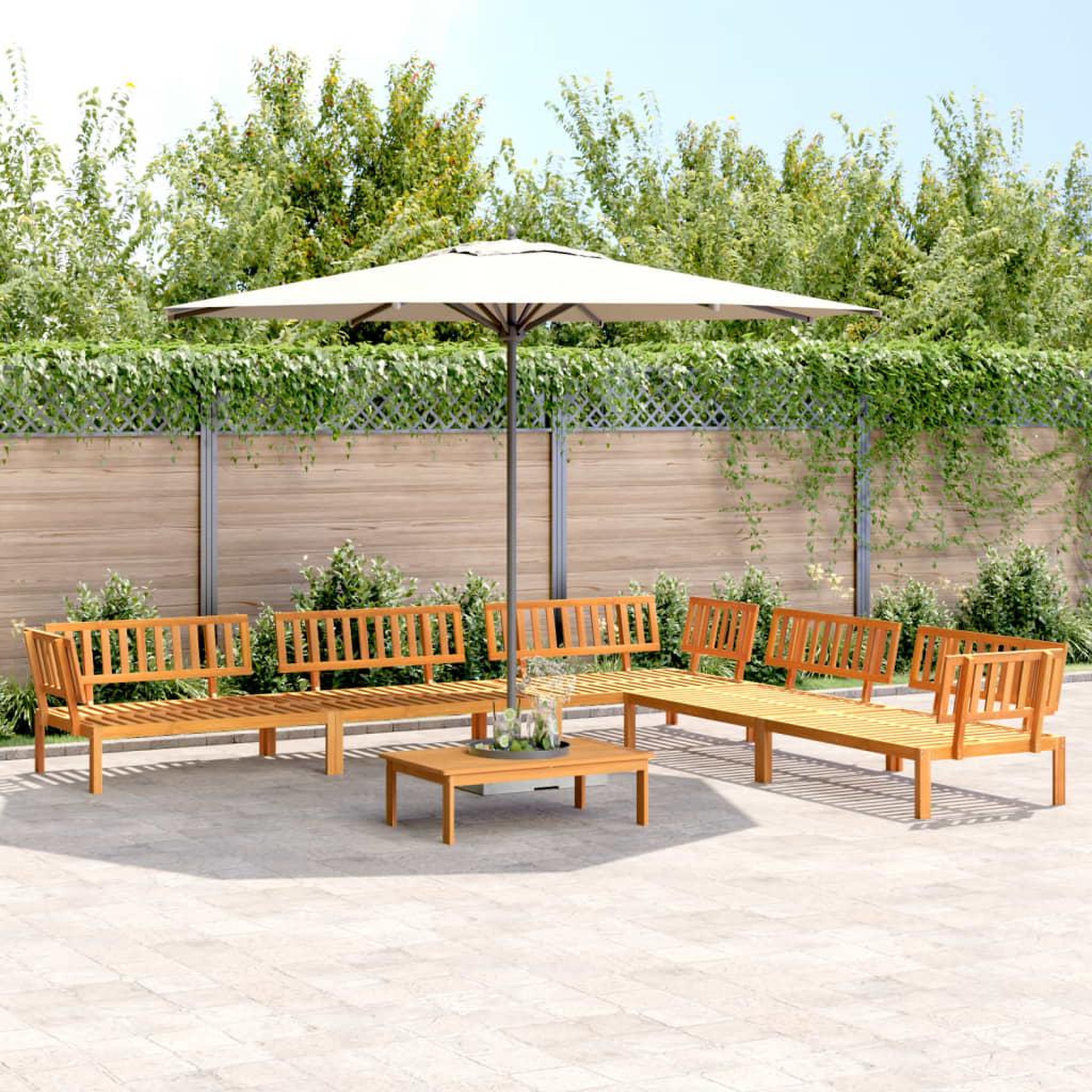 VIDAXL Salon palette de jardin 6 pcs bois d'acacia massif