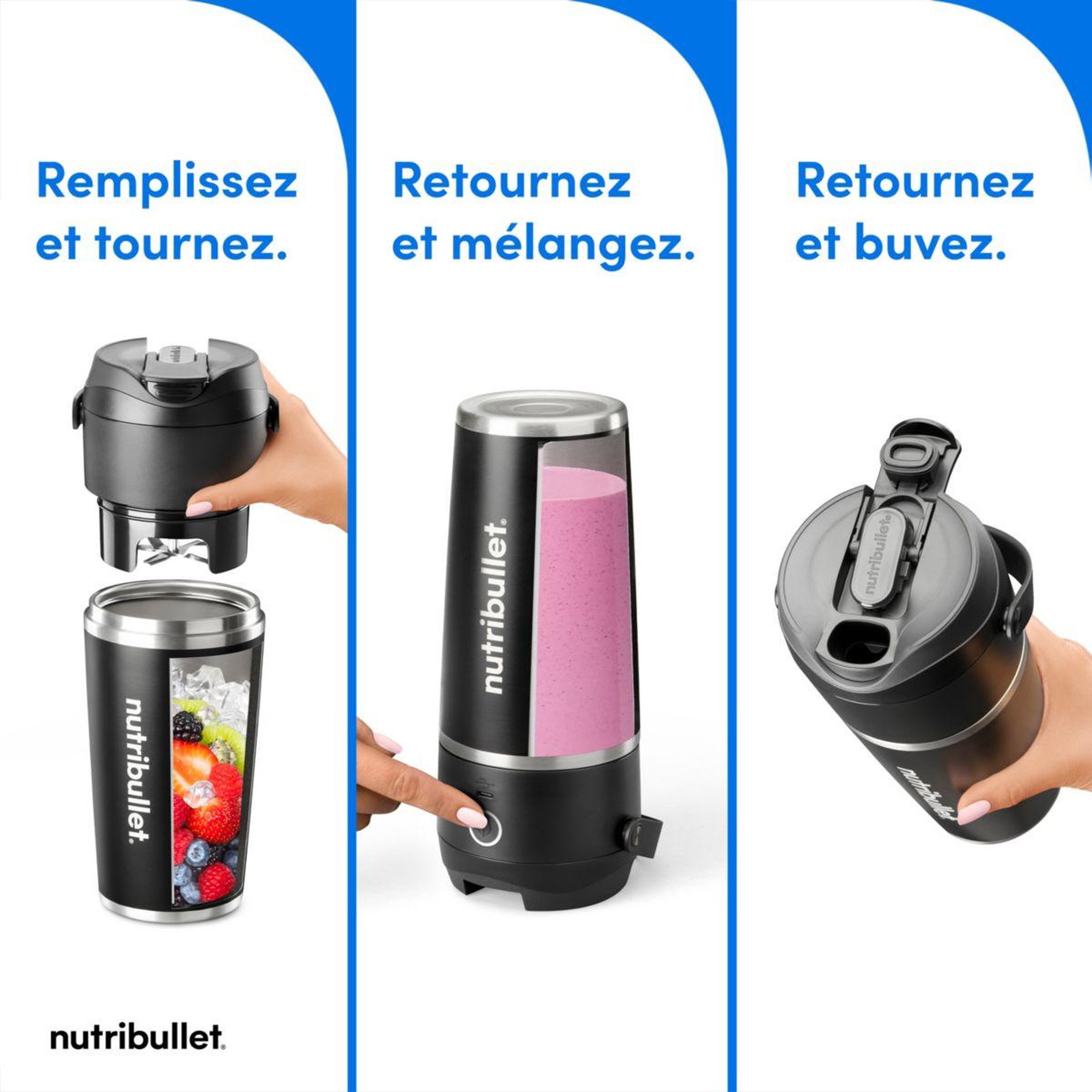Voir la diapositive 4 : nutribullet Blender portable  flip nbp016b