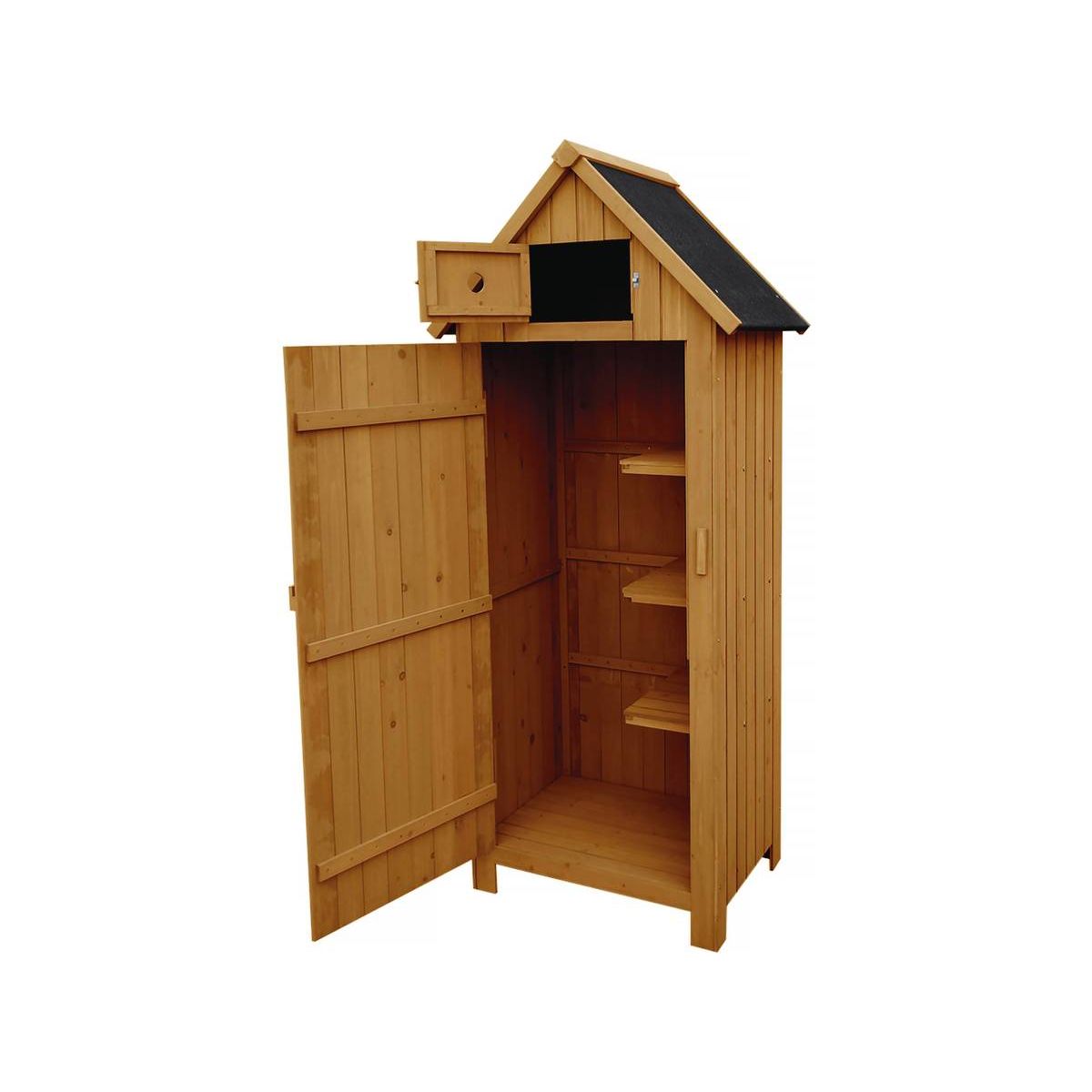 Habitat et Jardin Armoire de jardin  Cabanon  - 77 x 54.5 x 179 cm - Marron