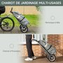HOMCOM Chariot de courses pour vélo remorque pliable en aluminium avec sac amovible en tissu