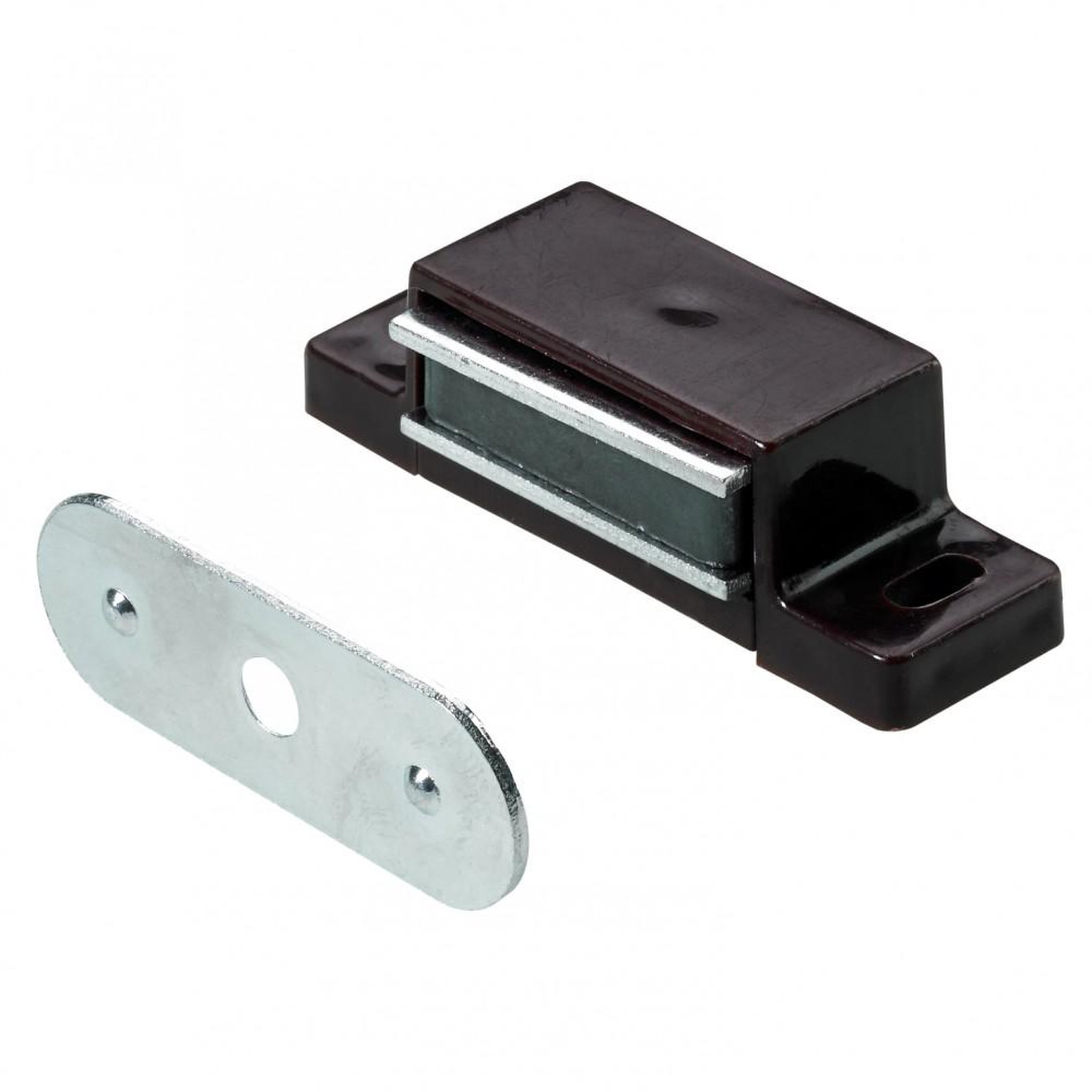 CENTRALE BRICO Lot de 10 loqueteaux magnétiques plastique HETTICH, L.14.5 x l.45.3 mm