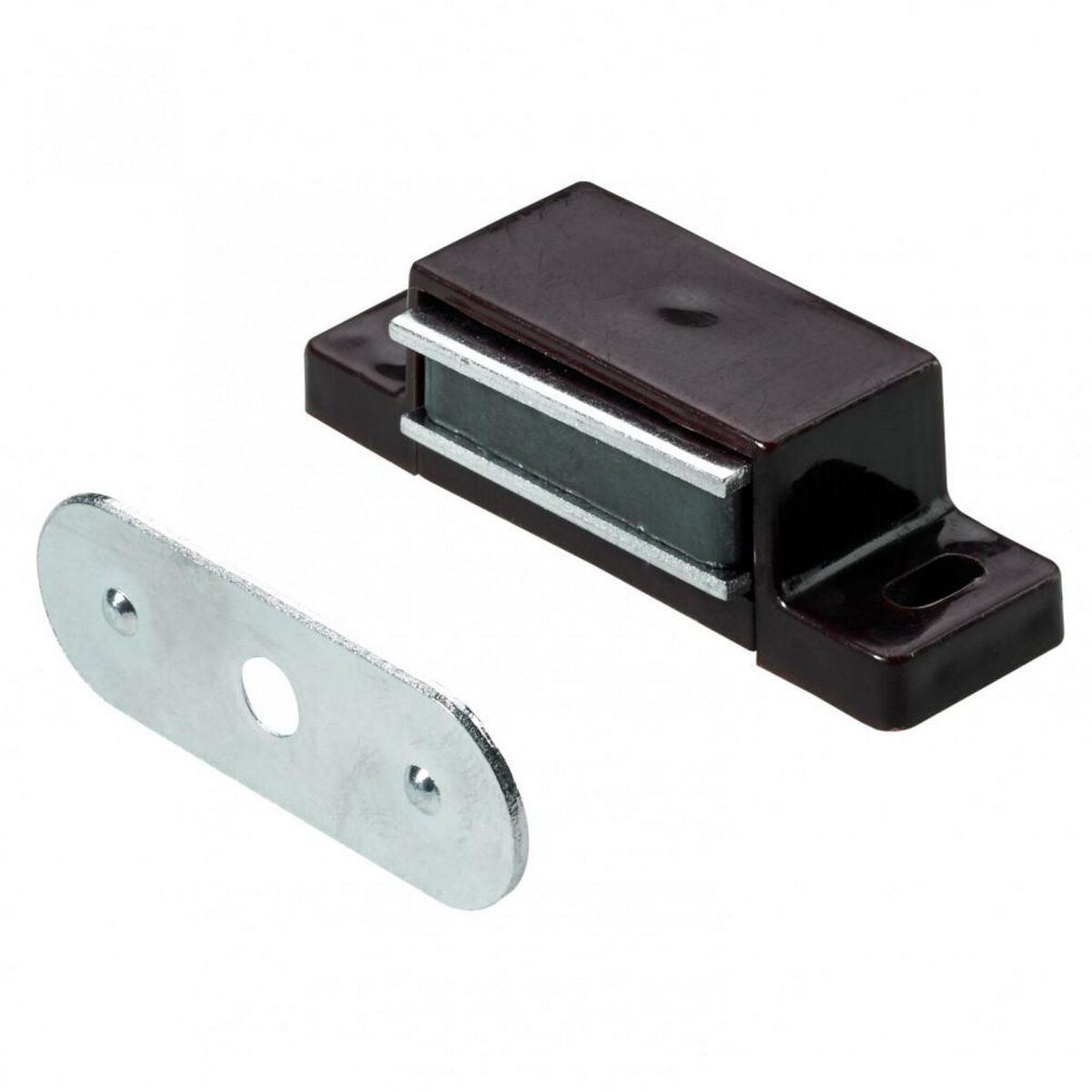 CENTRALE BRICO Lot de 10 loqueteaux magnétiques plastique HETTICH, L.14.5 x l.45.3 mm