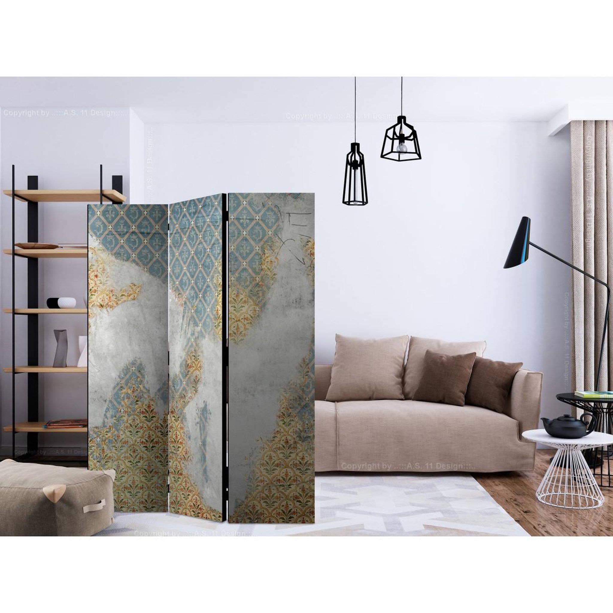 Voir la diapositive 2 : Paris Prix Paravent 3 volets  remnants of the past  135x172cm