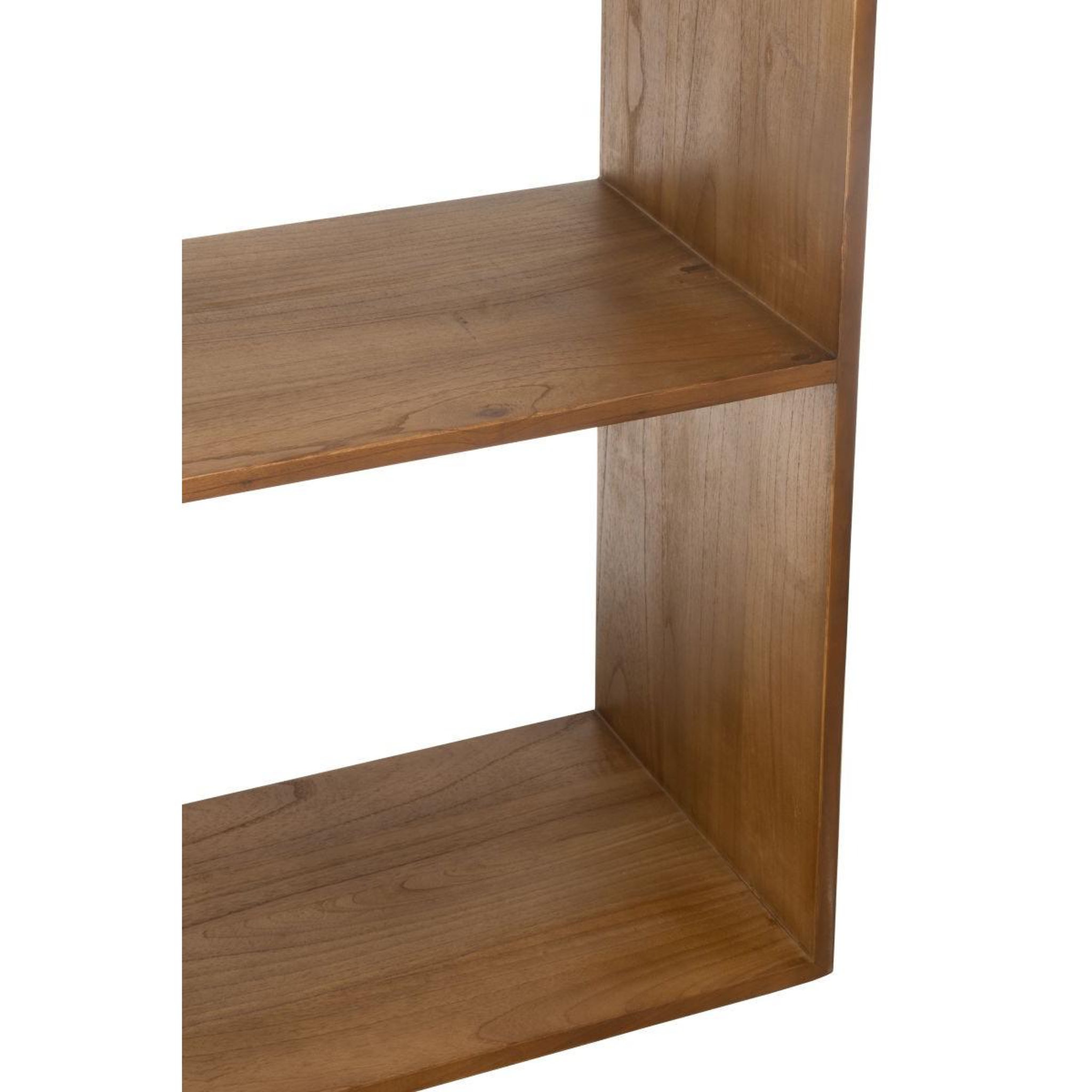 Voir la diapositive 5 : J-LINE Étagère murale en bois  cub  106cm marron