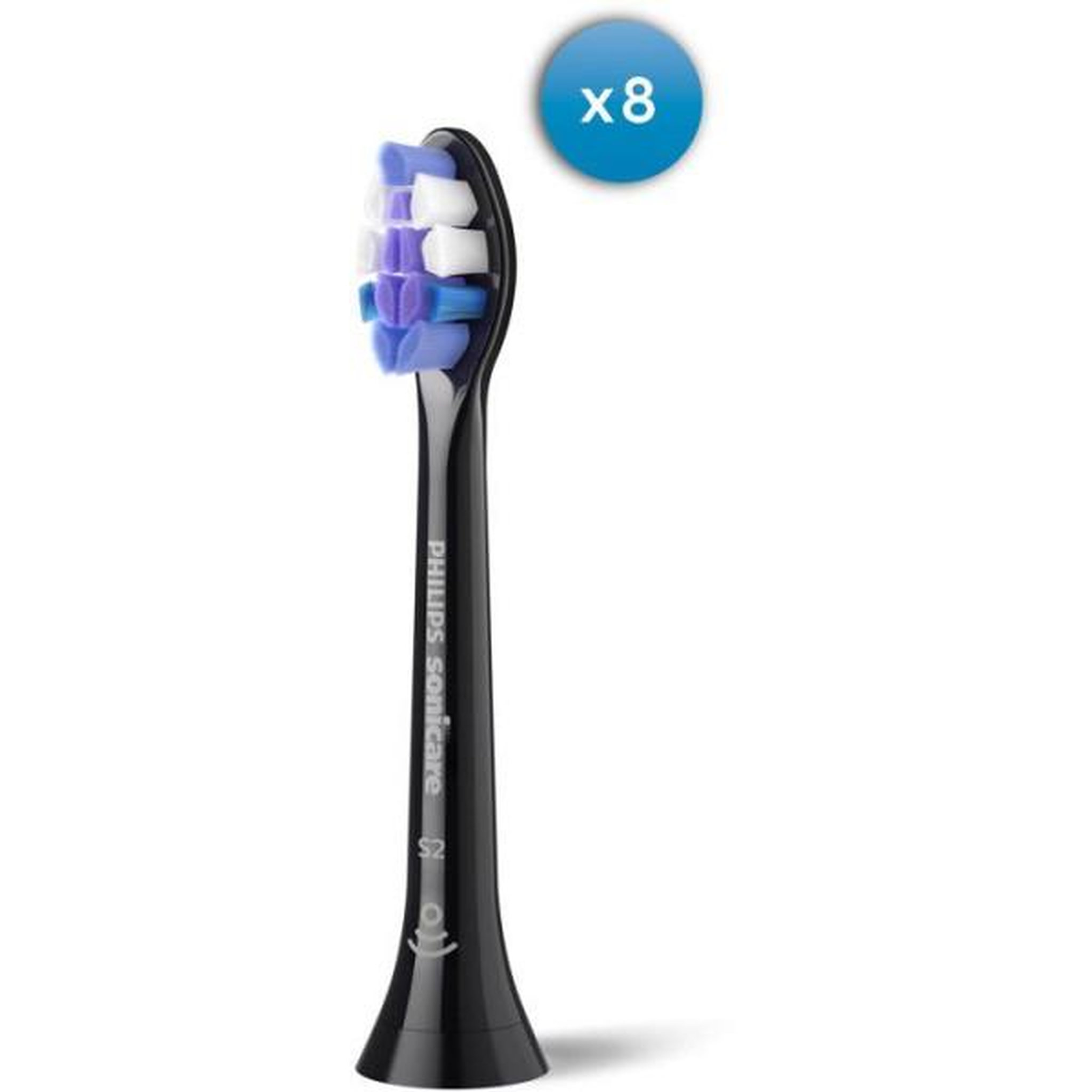 Voir la diapositive 2 : Philips Tetes de brosse a dents - philips - hx6058/88 - s2 - lot de 8 - noires