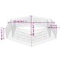 Voir la diapositive 5 : VIDAXL Lit sureleve a gabion hexagonale 200x173x40 cm
