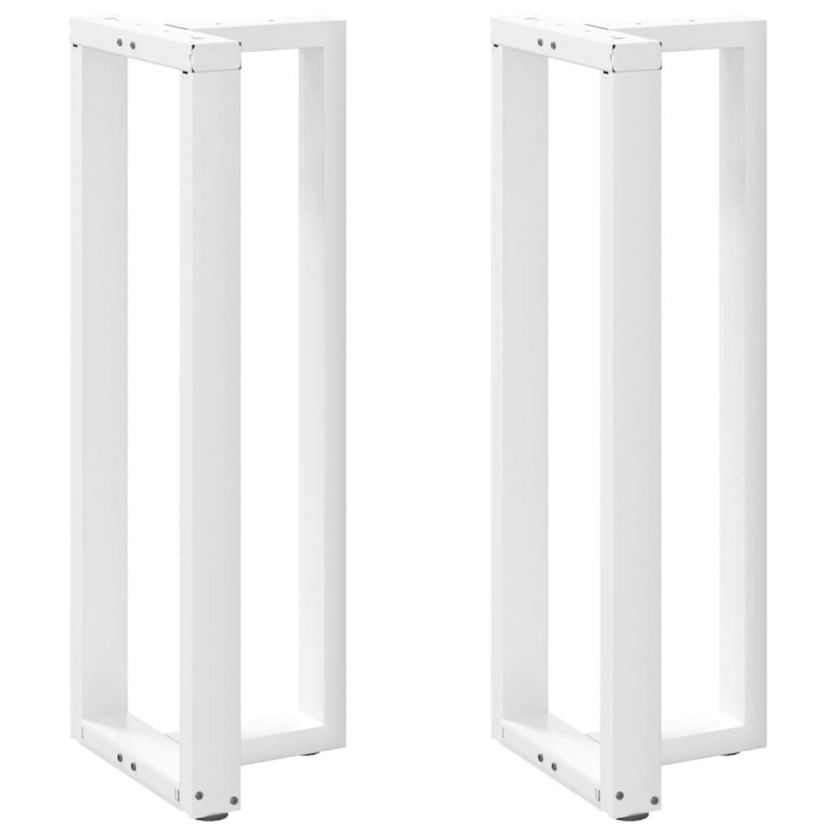 VIDAXL Pieds de table de bar forme de T 2 pcs blanc 40x35x(110-111) cm