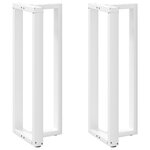 VIDAXL Pieds de table de bar forme de T 2 pcs blanc 40x35x(110-111) cm