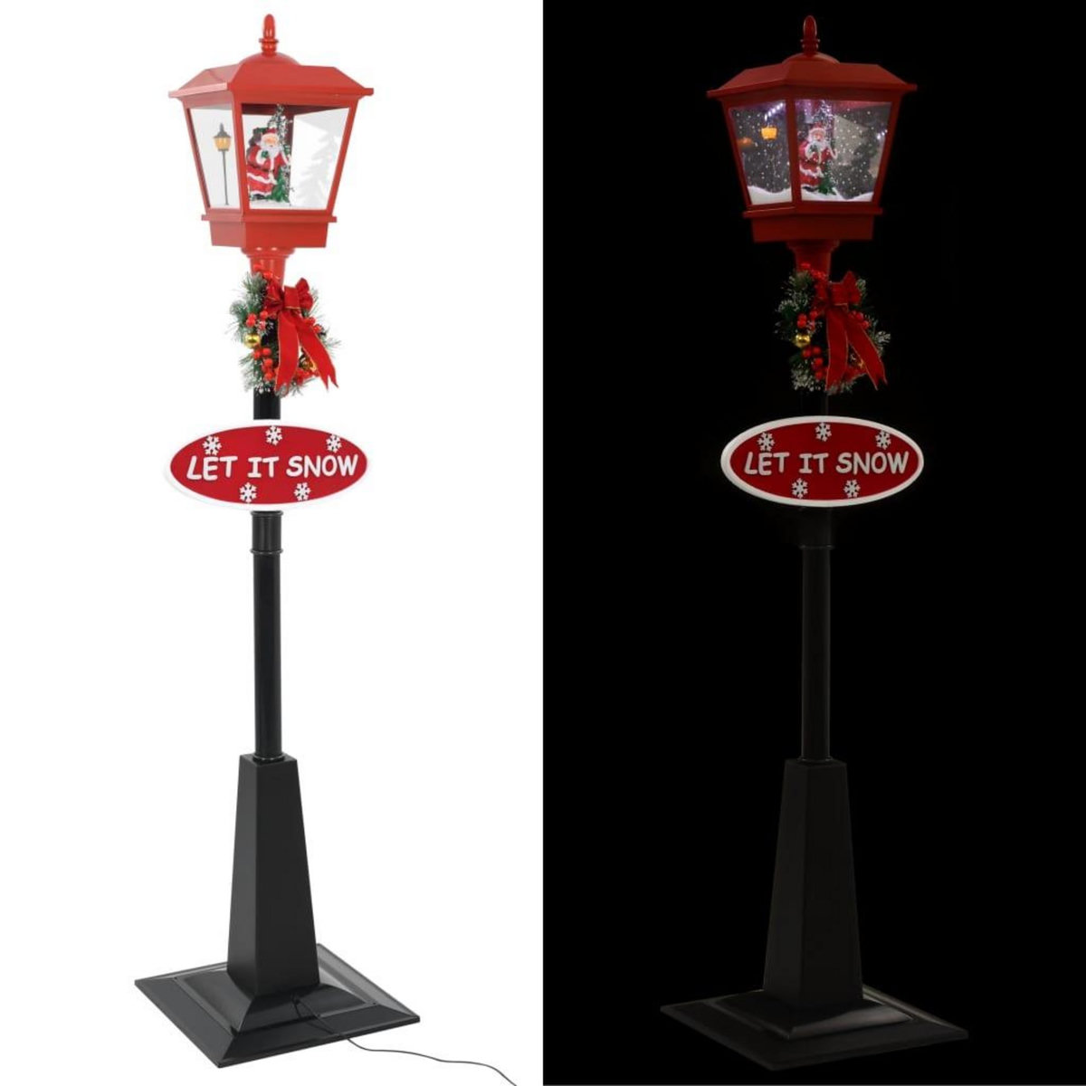 VIDAXL Lampadaire de Noël avec Pere Noël 180 cm LED