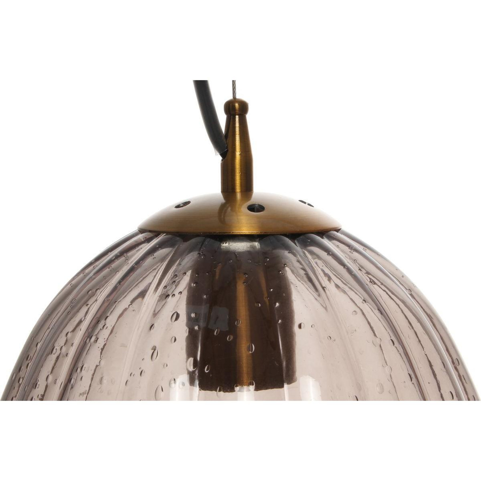 Voir la diapositive 3 : Paris Prix Lampe suspension en verre  virgina  36cm gris