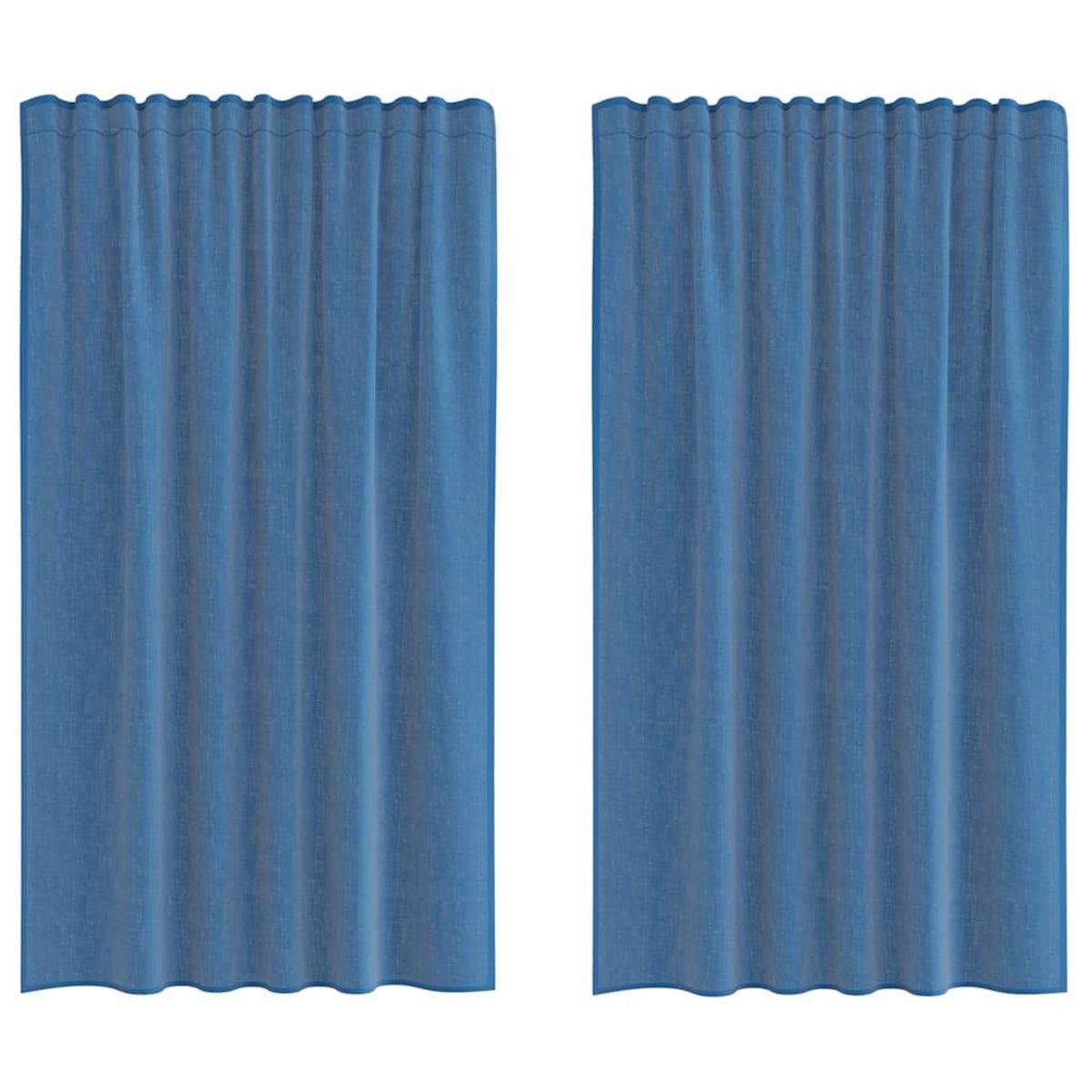 VIDAXL Rideaux en voile avec boucles 2 pcs bleu royal 140x175 cm