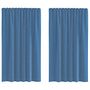 Voir la diapositive 2 : VIDAXL Rideaux en voile avec boucles 2 pcs bleu royal 140x175 cm