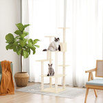 VIDAXL Arbre a chat avec griffoirs en sisal Creme 153 cm