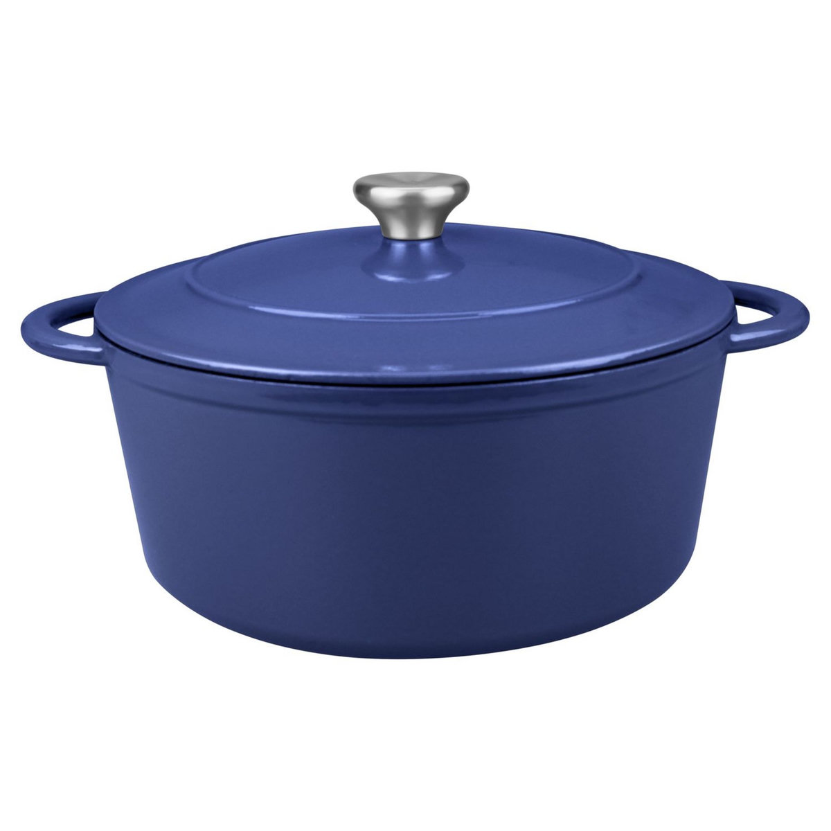 ACTUEL Cocotte induction ronde 5 litres fonte d'acier intérieur blanc