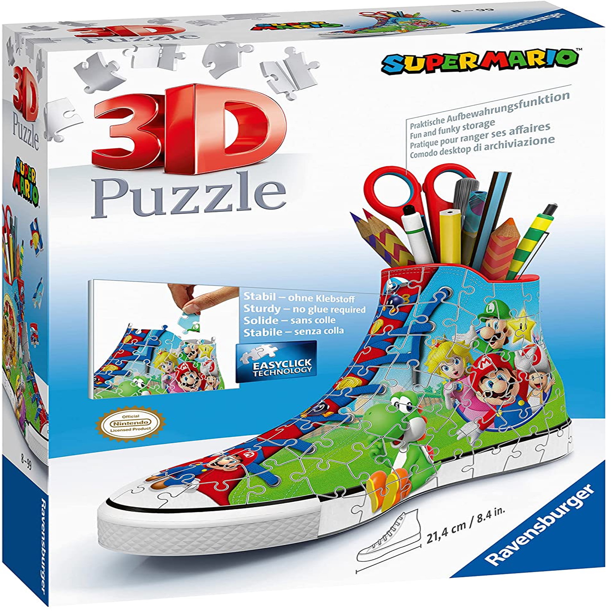Voir la diapositive 3 : RAVENSBURGER Puzzle 3D Sneaker Super Mario