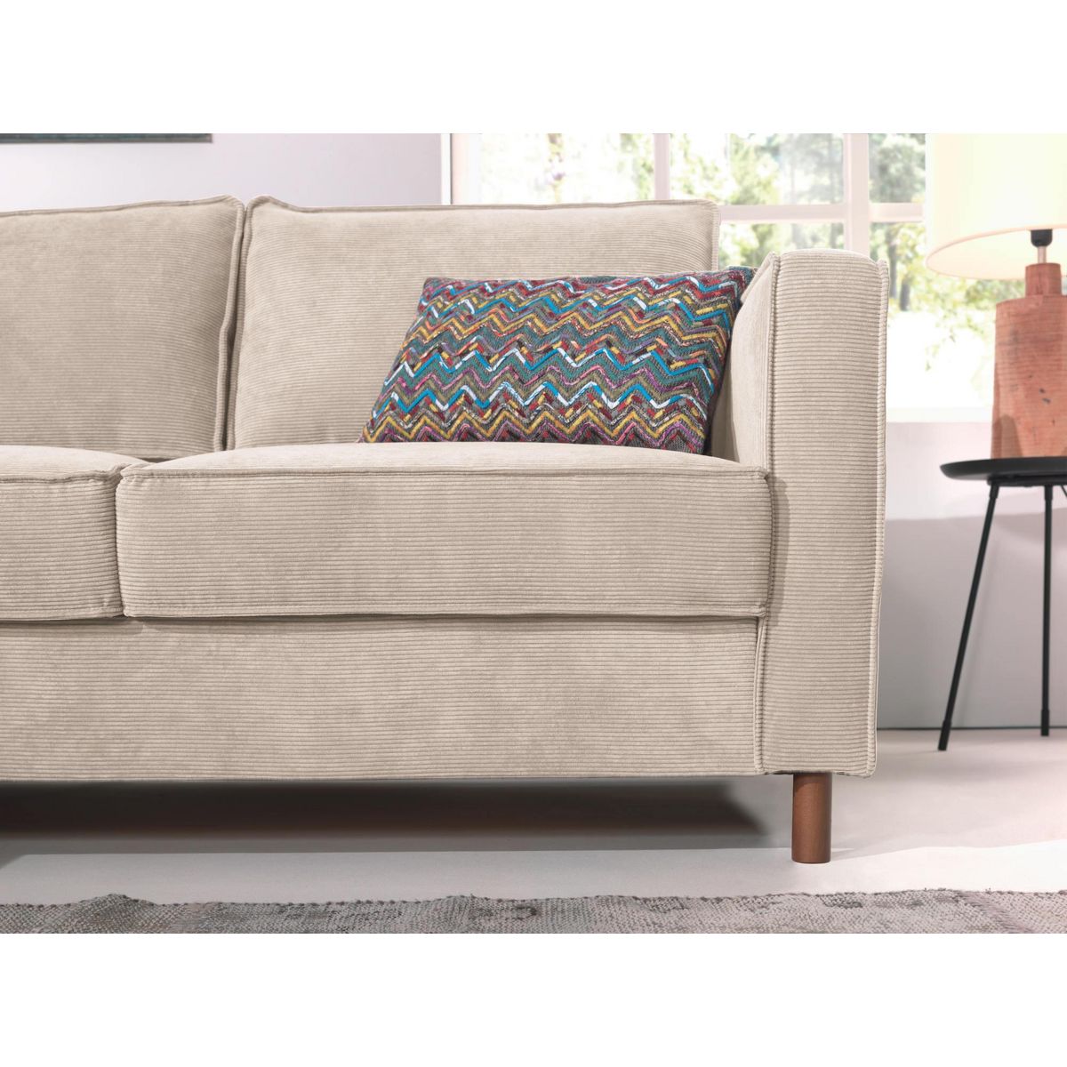 LISA DESIGN Jake - canapé d'angle gauche - convertible - 5 places - en velours côtelé