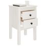Voir la diapositive 4 : VIDAXL Tables de chevet 2 pcs Blanc 40x35x61,5 cm Bois de pin massif