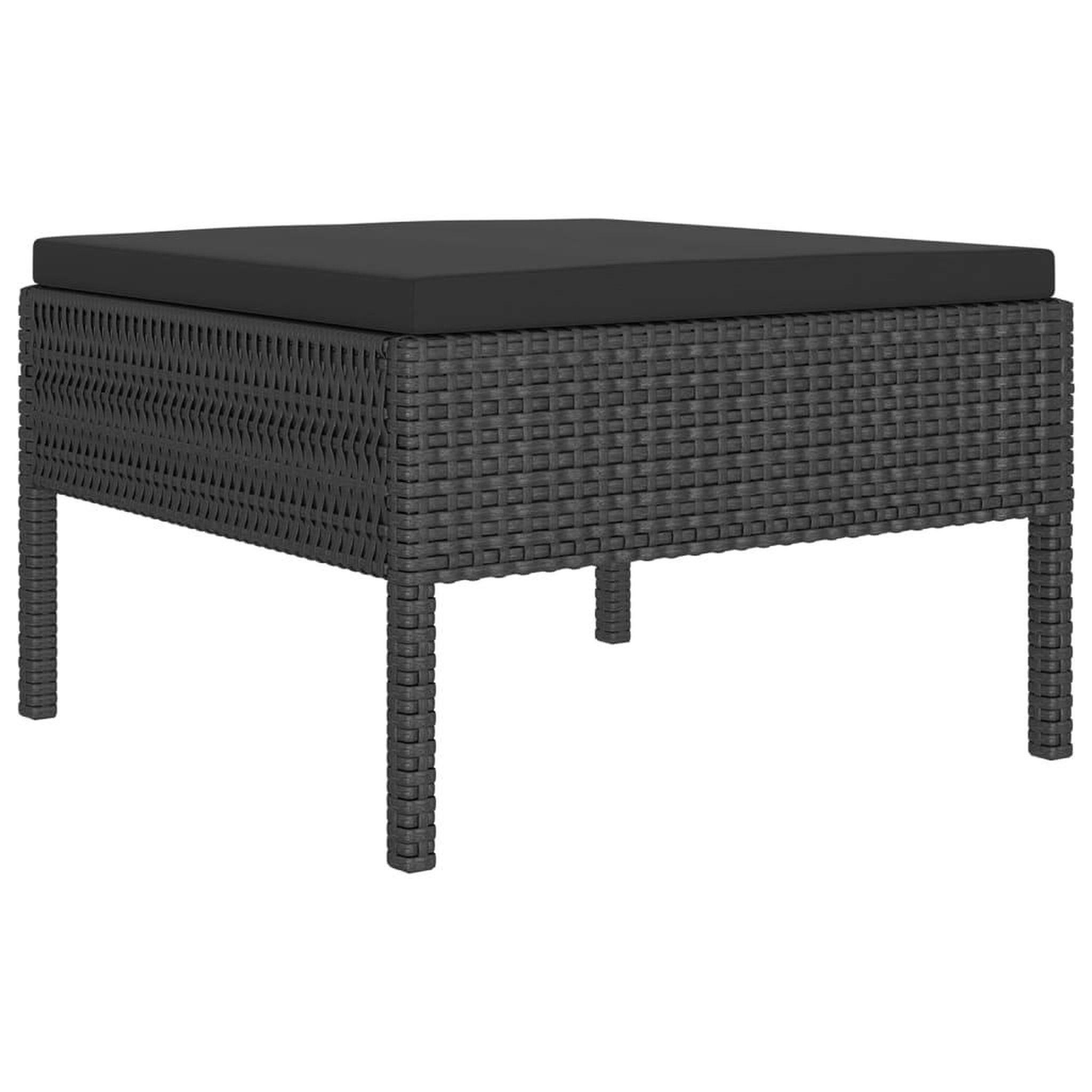 Voir la diapositive 5 : VIDAXL Salon de jardin 11 pcs avec coussins Resine tressee Noir