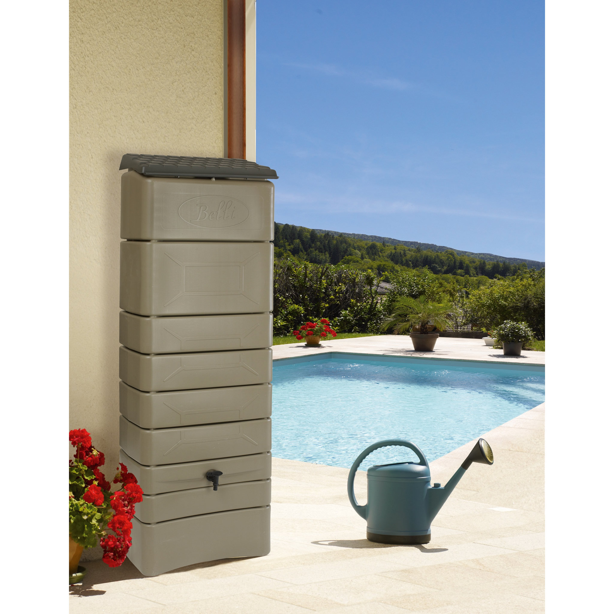 Belli Récupérateur d'eau Taupe - 300L - MURAL