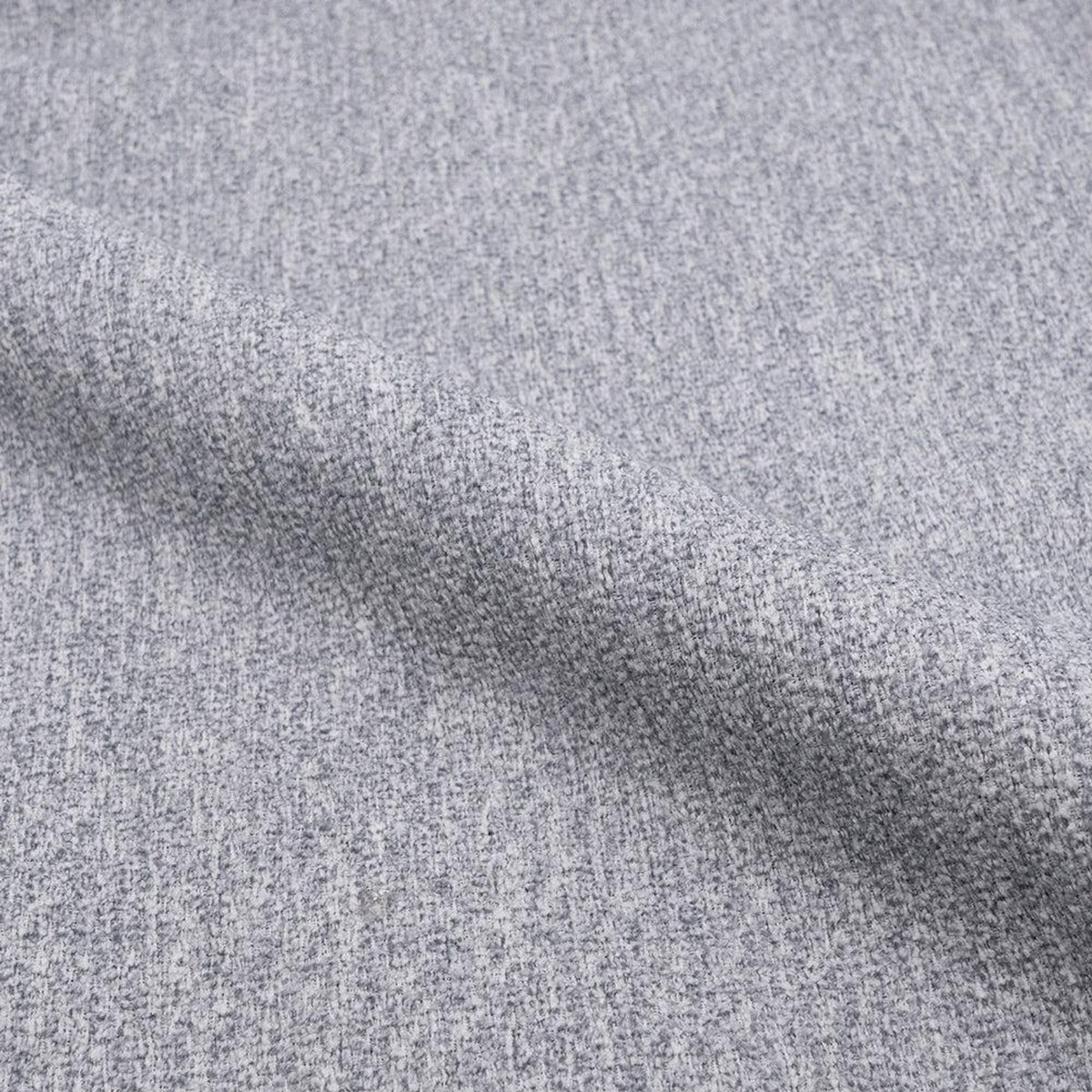 Rendez vous déco Lot de 2 chaises en tissu gris et pieds en métal noir-Rosy