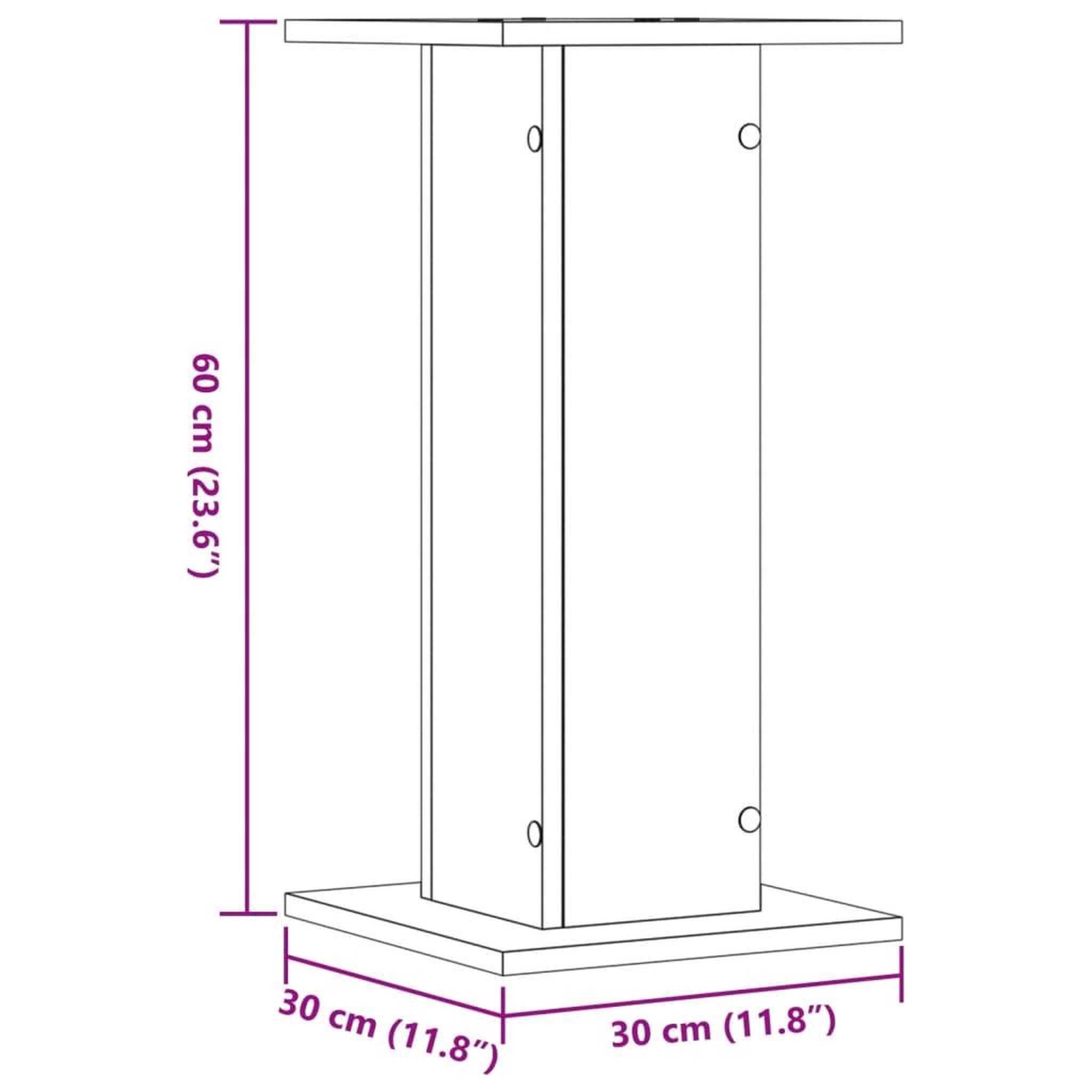 Voir la diapositive 6 : VIDAXL Supports pour plantes 2 pcs sonoma gris bois d'ingenierie