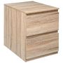 Voir la diapositive 1 :  Table de Chevet 2 Tiroirs Design  Pluz  50cm Naturel