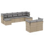 Voir la diapositive 2 : VIDAXL Salon de jardin avec coussins 9 pcs beige resine tressee