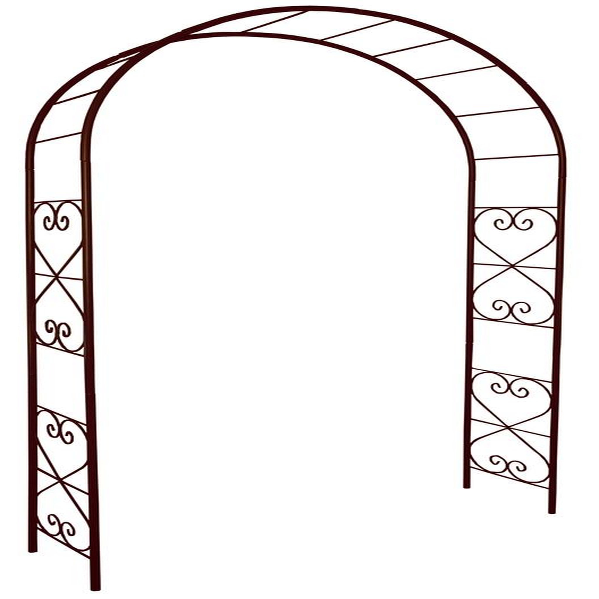 CENTRALE BRICO Arche tube ROND20 romantique fer vieilli - 130x40x250 cm - Acier époxy