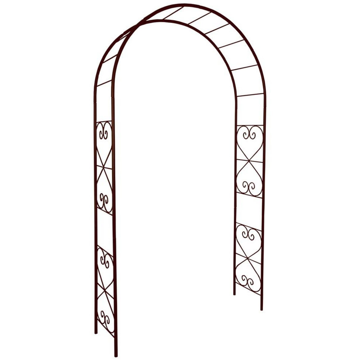 CENTRALE BRICO Arche tube ROND20 romantique fer vieilli - 130x40x250 cm - Acier époxy