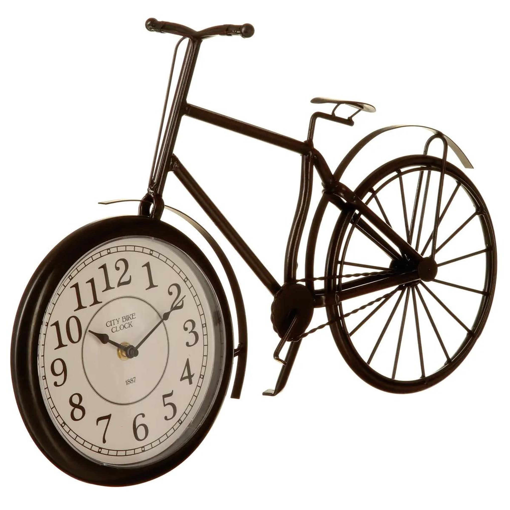 Voir la diapositive 2 : ATMOSPHERA Pendule à Poser  Bike  52cm Noir