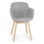 Voir la diapositive 1 : Paris Prix Chaise Design en Tissu  Angie  80cm Gris Clair
