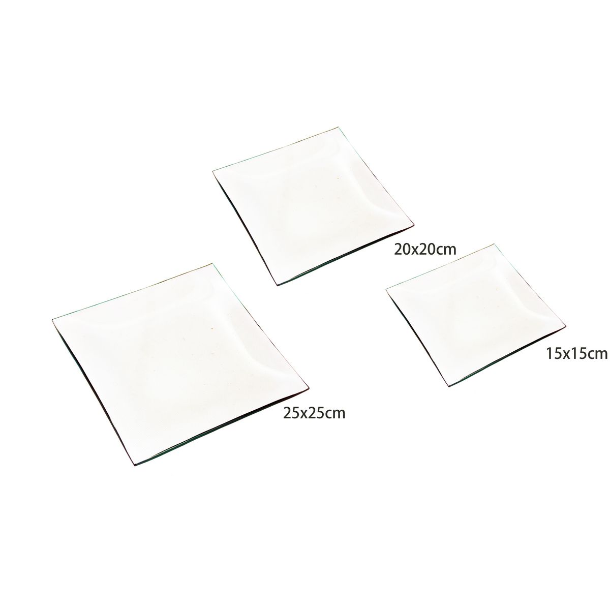 Service 18 pièces en verre forme carrée