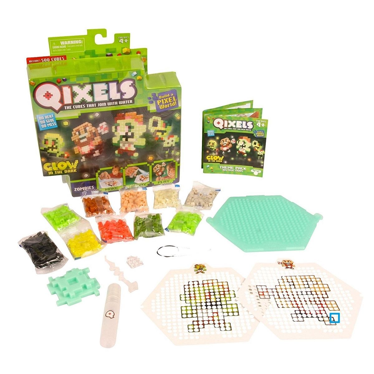 Kanai Kids Mini kit 4 créations qixels glow thème zombies